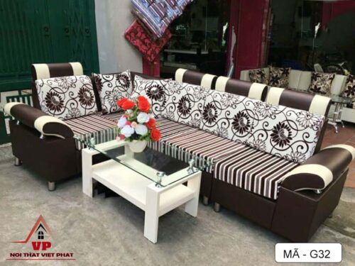 Sofa Góc Giá Rẻ Màu Nâu – Mã G32