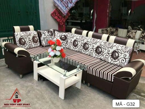 Sofa Góc Giá Rẻ Màu Nâu – Mã G32