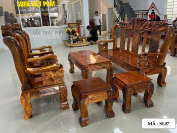 Mẫu Salon Gỗ Đẹp Rồng Ngọc – Mã SL07-1