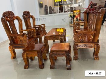 Mẫu Salon Gỗ Đẹp Rồng Ngọc – Mã SL07-2