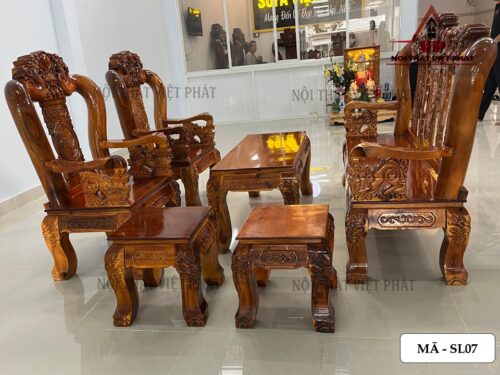 Mẫu Salon Gỗ Đẹp Rồng Ngọc – Mã SL07-2