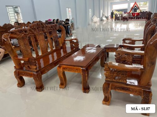 Mẫu Salon Gỗ Đẹp Rồng Ngọc – Mã SL07-3