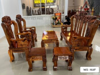 Mẫu Salon Gỗ Đẹp Rồng Ngọc – Mã SL07