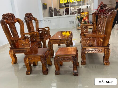 Mẫu Salon Gỗ Đẹp Rồng Ngọc – Mã SL07-5