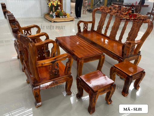 Sa Lông Gỗ Tràm Tay 8 - Mã SL01-2