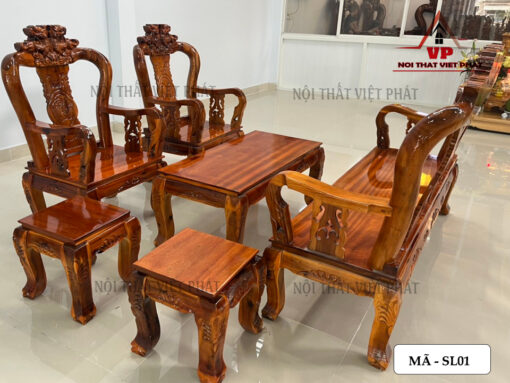 Sa Lông Gỗ Tràm Tay 8 - Mã SL01-3