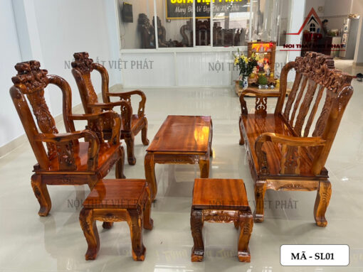 Sa Lông Gỗ Tràm Tay 8 - Mã SL01