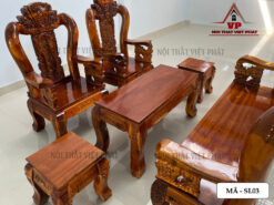 Salon Gỗ Tự Nhiên Nghê Rồng - Bát Tiên Cột 10 - Mã SL03-5