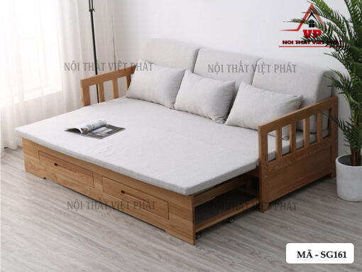 Sofa Giường Ngủ Gỗ Cao Cấp - Mã SG161-1