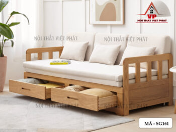 Sofa Giường Ngủ Gỗ Cao Cấp - Mã SG161