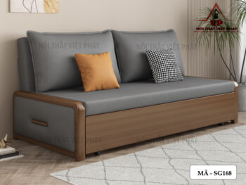 Sofa Giường Tay Gỗ – Mã SG168-1