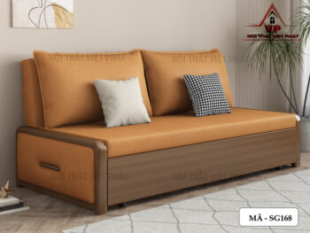 Sofa Giường Tay Gỗ – Mã SG168-2