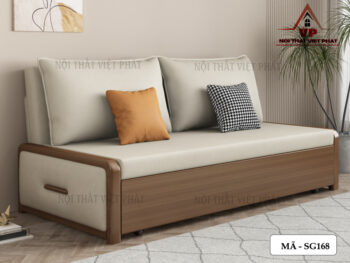 Sofa Giường Tay Gỗ – Mã SG168-4