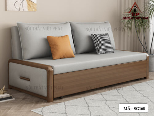 Sofa Giường Tay Gỗ – Mã SG168-5