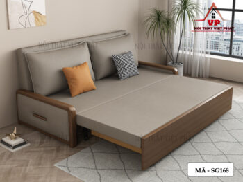 Sofa Giường Tay Gỗ – Mã SG168-6