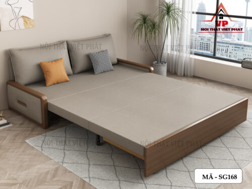 Sofa Giường Tay Gỗ – Mã SG168-8