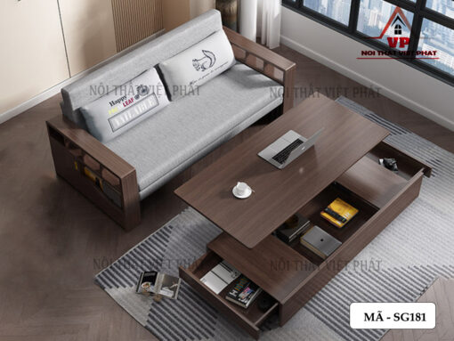 Sofa Bed Có Hộc – Mã SG181-3