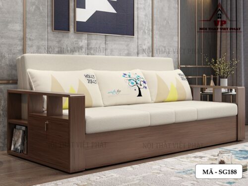 Ghế Sofa Giường Gỗ Gấp - Mã SG188-1