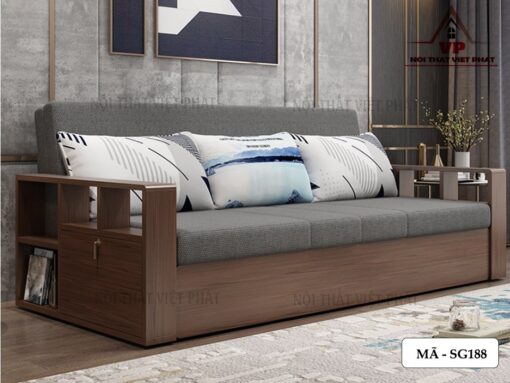 Ghế Sofa Giường Gỗ Gấp - Mã SG188