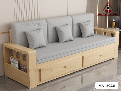 Ghế Sofa Kết Hợp Giường Ngủ Gỗ - Mã SG226-1