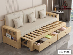 Ghế Sofa Kết Hợp Giường Ngủ Gỗ - Mã SG226-4