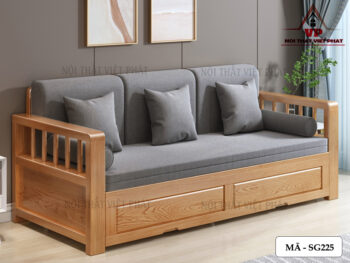 Sofa Giường Hiện Đại Gỗ - Mã SG225-1