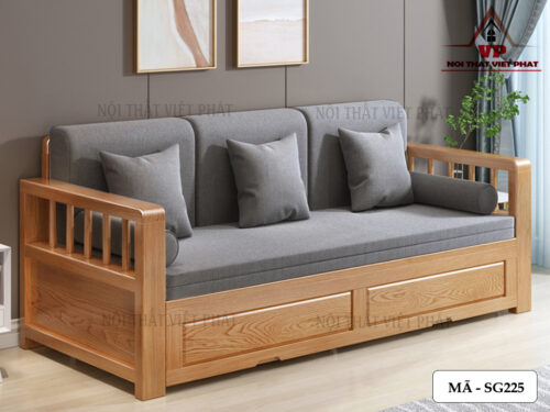 Sofa Giường Hiện Đại Gỗ - Mã SG225-1