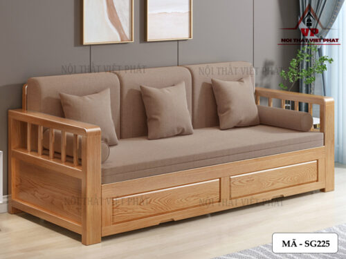 Sofa Giường Hiện Đại Gỗ - Mã SG225-2