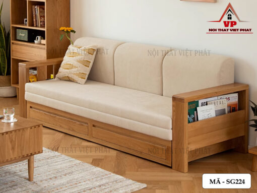 Sofa Giường Nằm Thông Minh Gỗ – Mã SG224