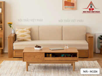 Sofa Giường Nằm Thông Minh Gỗ – Mã SG224-2