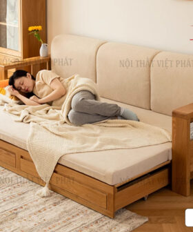 Sofa Giường Nằm Thông Minh Gỗ – Mã SG224-3