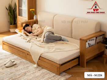 Sofa Giường Nằm Thông Minh Gỗ – Mã SG224-3