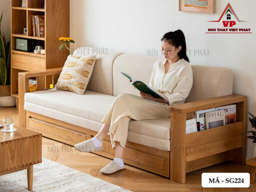 Sofa Giường Nằm Thông Minh Gỗ – Mã SG224