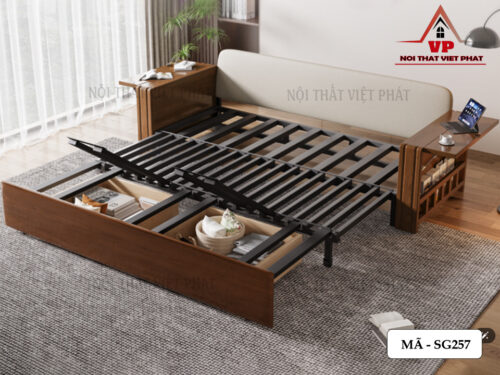 Giường Ngủ Thông Minh Kết Hợp Sofa - Mã SG257-4
