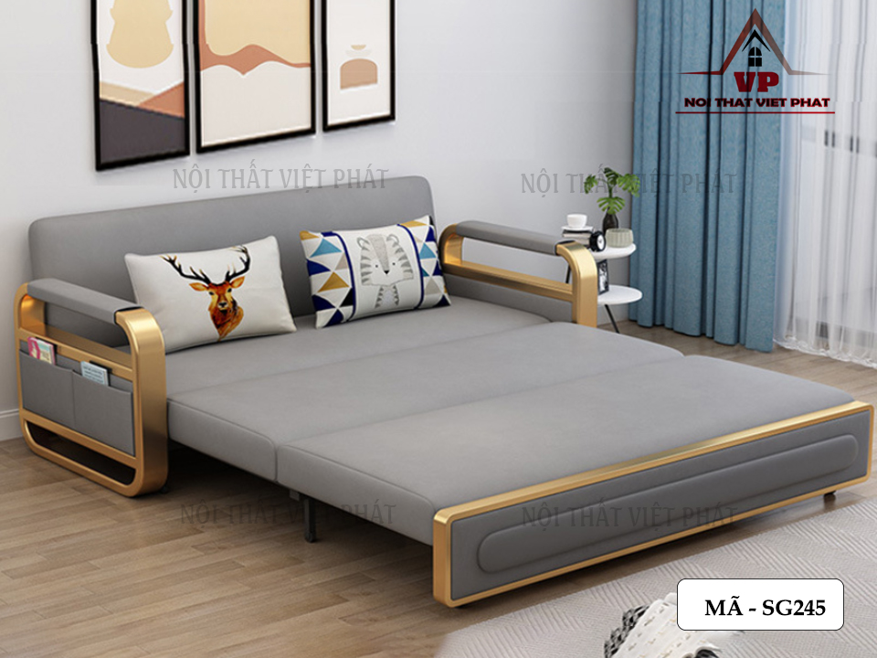 Sofa Giường Khung Sắt - Mã SG245 15 Sofa Giường Khung Sắt - Mã SG245-4