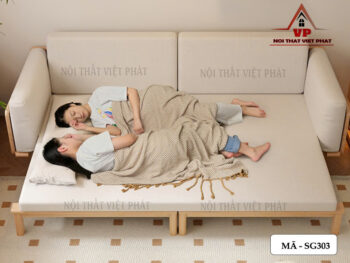 Ghế Sofa Giường Gỗ TPHCM - Mã SG303-2