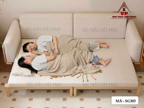 Ghế Sofa Giường Gỗ TPHCM - Mã SG303-2