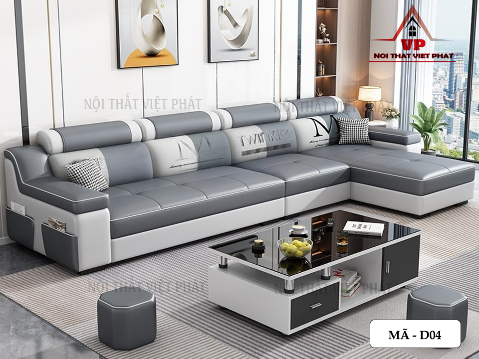 Ghế Sofa L Da - Mã D04 15 Ghế Sofa L Da - Mã D04-1