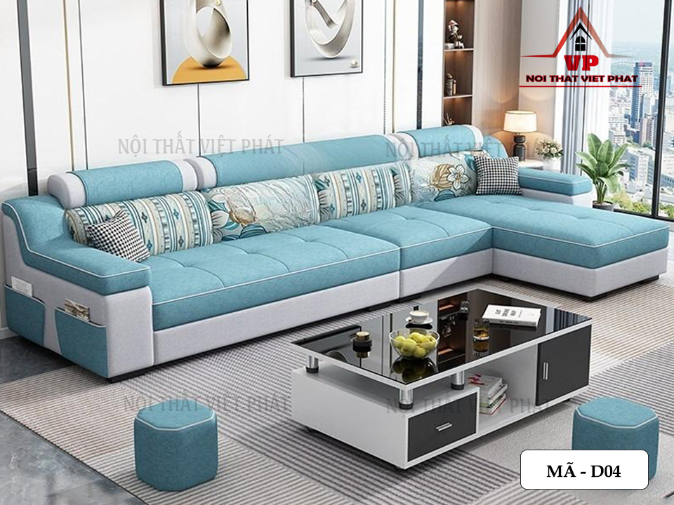 Ghế Sofa L Da - Mã D04 17 Ghế Sofa L Da - Mã D04-3