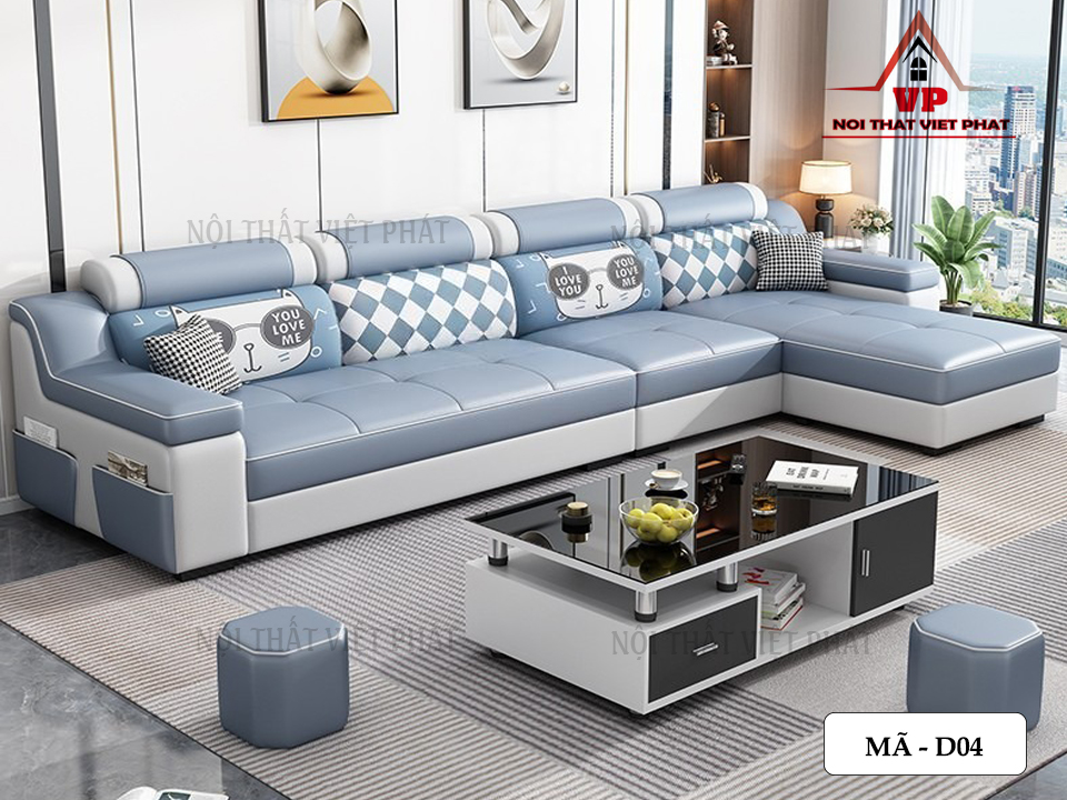 Ghế Sofa L Da - Mã D04 19 Ghế Sofa L Da - Mã D04-5