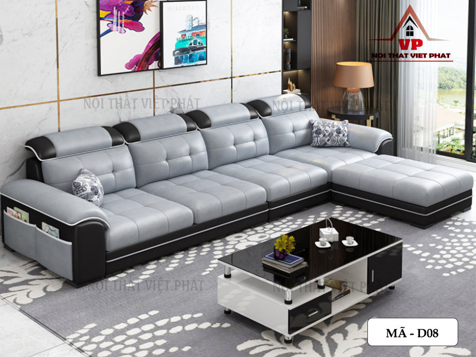 Sofa Da Hà Nội – D08 11 Sofa Da Hà Nội – D08-1