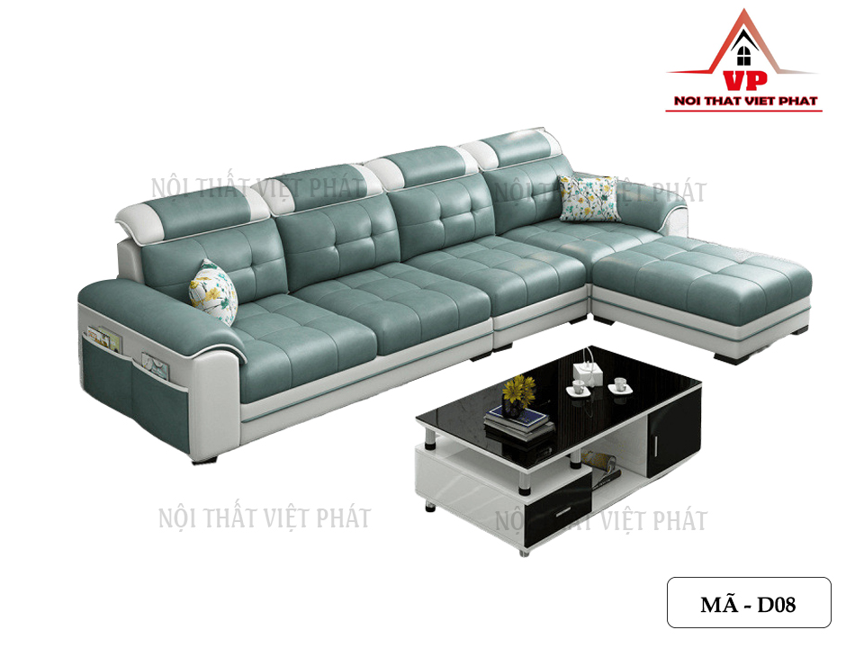 Sofa Da Hà Nội – D08 13 Sofa Da Hà Nội – D08-3