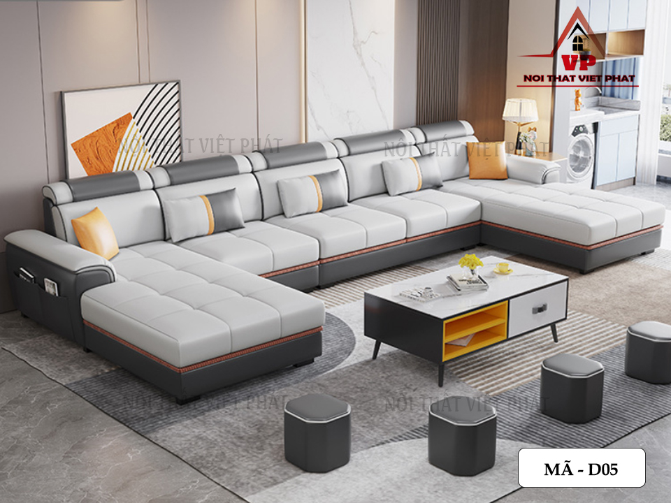 Sofa Da Hàn Quốc - Mã D05 14 Sofa Da Hàn Quốc - Mã D05-2
