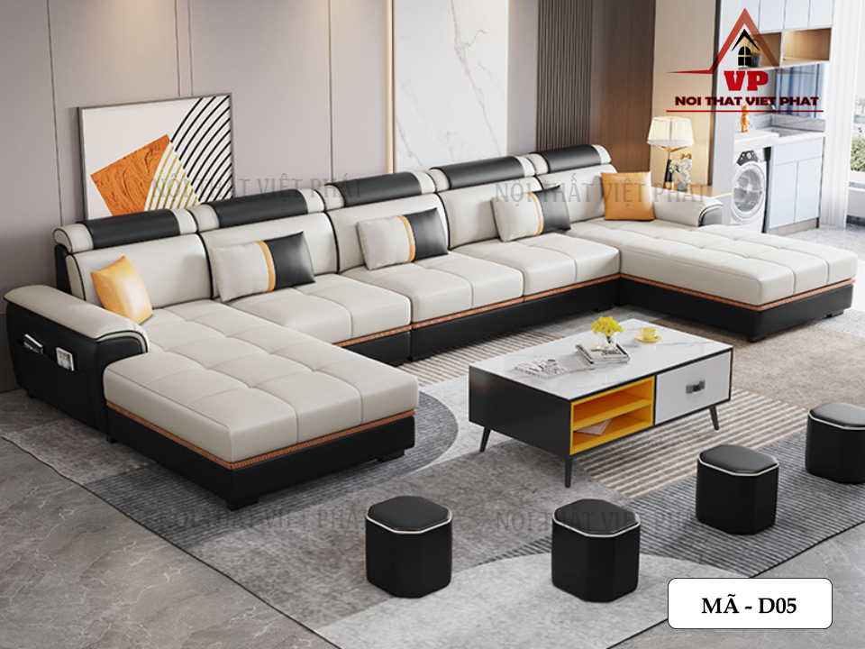 Sofa Da Hàn Quốc - Mã D05 15 Sofa Da Hàn Quốc - Mã D05-3