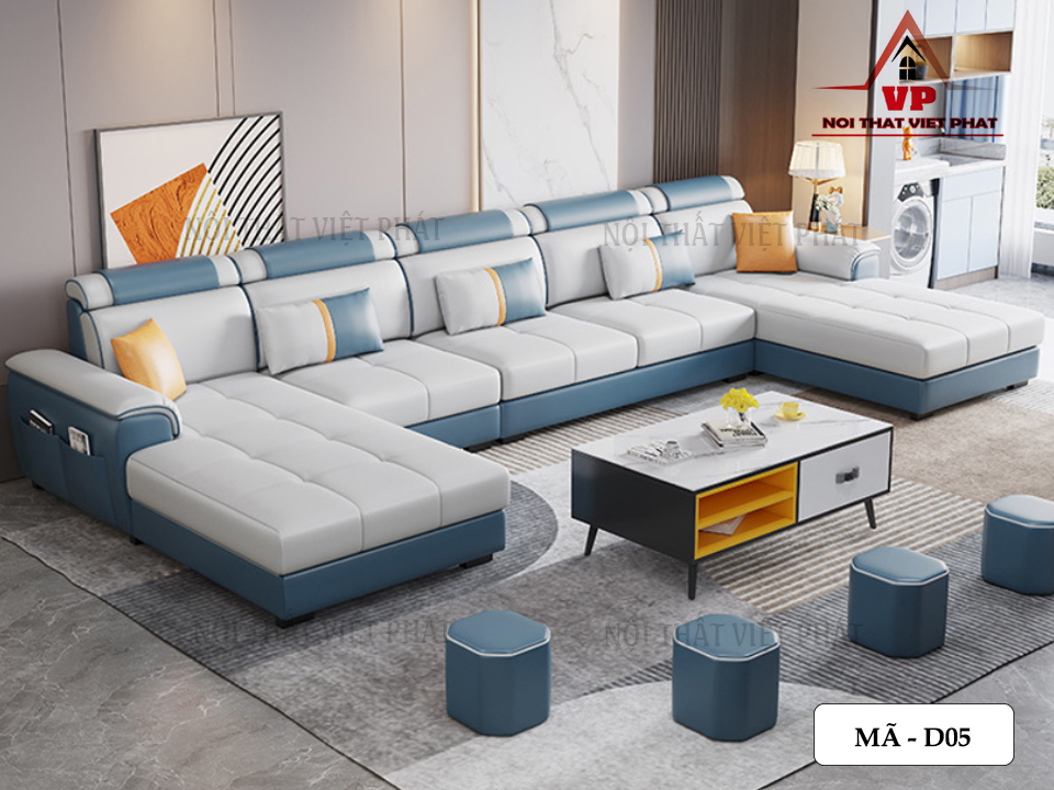 Sofa Da Hàn Quốc - Mã D05 12 Sofa Da Hàn Quốc - Mã D05