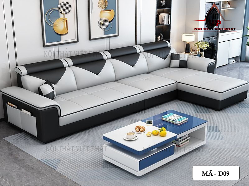 Sofa Da Hoàn Mỹ - Mã D09 10 Sofa Da Hoàn Mỹ - Mã D09-2